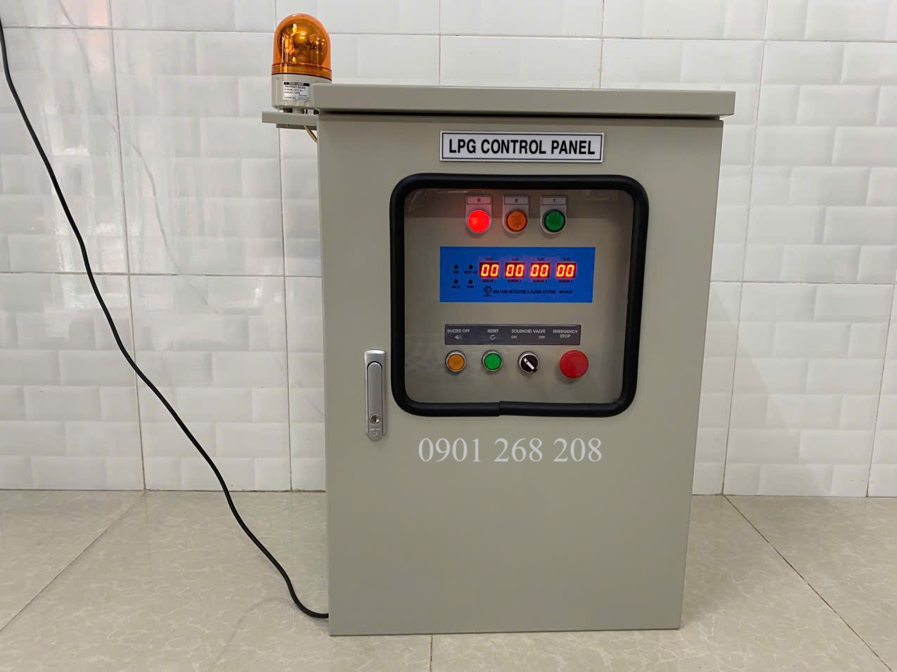 tủ báo rò gas lắp đặt ngoài trời